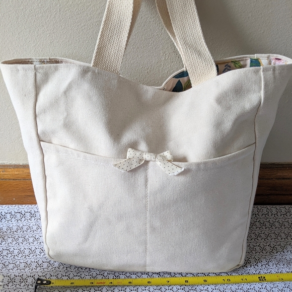 Handmade reversible summer handbag tote - Picture 4 of 8